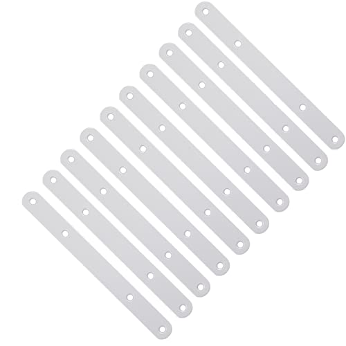 SOTECH 10 Stück Möbelverbinder Länge 200 mm Metall Verbindungslasche zum Schrauben Holz-Verbinder für zweiteilige Möbel-Fronten Flachverbinder Stahl verzinkt von SOTECH