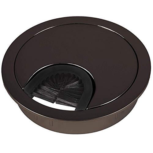 SOTECH 2 Stück Kabeldurchführung Tischkanal aus Metall Chrom dunkel Bohrmaß Ø 68 mm Schreibtisch mit Staubdichtung SOTECH 2 Stück Kabeldurchführung Tischkanal aus Metall Chrom dunkel Bohrmaß Ø 68 mm Schreibtisch mit Staubdichtung von SOTECH