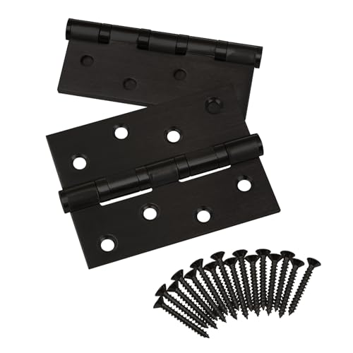 SOTECH 2 Stück Türbänder 101 x 76 x 2,0 mm Aufschraubband Edelstahl SS304 schwarz kugelgelagert mit Edelstahlschrauben Scharnier Tragkraft 60 kg Türscharniere für Innen- und Außenbereich SOTECH 2 Stück Türbänder 101 x 76 x 2,0 mm Aufschraubband Edelstahl SS304 schwarz kugelgelagert mit Edelstahlschrauben Scharnier Tragkraft 60 kg Türscharniere für Innen- und Außenbereich von SOTECH