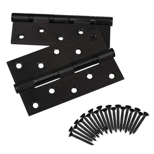 SOTECH 2 Stück Türbänder 127 x 76 x 2,5 mm Aufschraubband Edelstahl SS304 schwarz kugelgelagert mit Edelstahlschrauben Tragkraft 75 kg Scharnier für Innen- und Außenbereich Scharnier SOTECH 2 Stück Türbänder 127 x 76 x 2,5 mm Aufschraubband Edelstahl SS304 schwarz kugelgelagert mit Edelstahlschrauben Tragkraft 75 kg Scharnier für Innen- und Außenbereich Scharnier von SOTECH