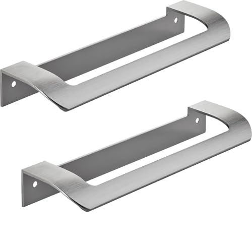 SOTECH 2 x Möbelgriff LYS BA 160 mm Edelstahloptik Designgriff Schubladengriff Küchengriff Falttürgriff von SOTECH