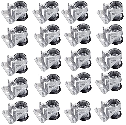 SOTECH 20 Stück Sockelhöhenversteller INTEGRATO Höhe 19 mm Sockelfuß höhenverstellbar max. 12 mm Nivellierfuß mit Tragkraft 175 kg/Stück Verstellfuß mit Bodengleiter Sockelgleiter Schrankfuß von SOTECH