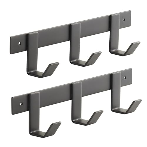 SOTECH 2er Set Blackline ALBA (klein) Hakenleisten 257 mm mit 3 Haken schwarz Wandgarderoben Garderobenleisten von SOTECH