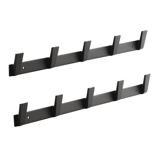 SOTECH 2er Set Blackline ALBUS Hakenleisten 450 mm mit 5 Haken schwarz Wandgarderoben Garderobenleisten von SOTECH
