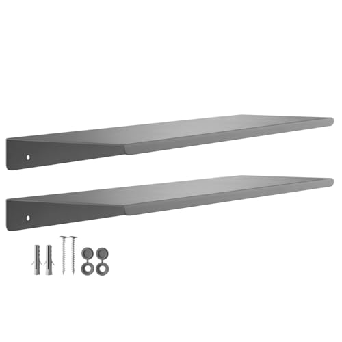 SOTECH 2er Set Design Wandboard HOVER-V 450 x 130 x 30 mm anthrazit, Wandmontage, Schwebe-Regal inkl. Befestigungsset, moderne Ablage für Bad Küche oder Wohnzimmer SOTECH 2er Set Design Wandboard HOVER-V 450 x 130 x 30 mm anthrazit, Wandmontage, Schwebe-Regal inkl. Befestigungsset, moderne Ablage für Bad Küche oder Wohnzimmer von SOTECH