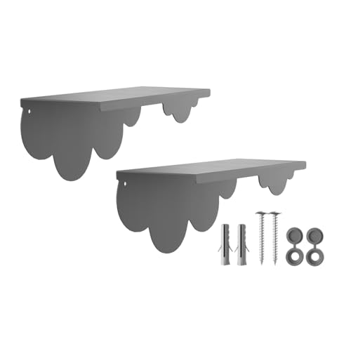SOTECH 2er Set Design Wandboard HOVER-XI 250 x 100 x 100 mm anthrazit, Wandmontage, Schwebe-Regal inkl. Befestigungsset, moderne Ablage für Bad Küche oder Kinderzimmer von SOTECH
