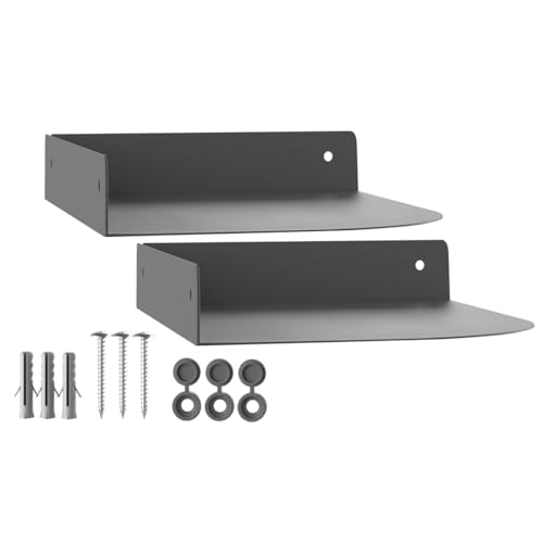 SOTECH 2er Set Design Wandboard HOVER-XIII 200 x 150 x 30 mm anthrazit, Wandmontage, Schwebe-Regal inkl. Befestigungsset, moderne Ablage für Bad Küche oder Wohnzimmer von SOTECH