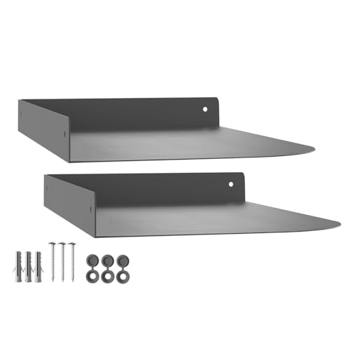 SOTECH 2er Set Design Wandboard HOVER-XIV 300 x 200 x 30 mm anthrazit, Wandmontage, Schwebe-Regal inkl. Befestigungsset, moderne Ablage für Bad Küche oder Wohnzimmer von SOTECH