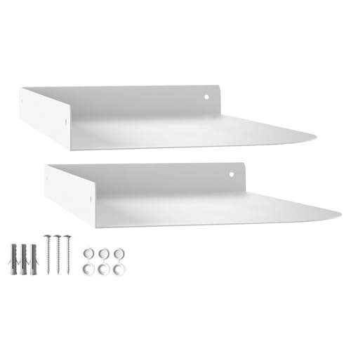 SOTECH 2er Set Design Wandboard HOVER-XIV 300 x 200 x 30 mm weiß, Wandmontage, Bücherregal inkl. Befestigungsset, moderne Ablage für Bad Küche oder Wohnzimmer von SOTECH