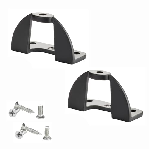 SOTECH 2er Set Möbelgriffadapter (45 x 19,5 x 26 mm, schwarz matt, max. Türdicke 20 mm) schnelle Montage, Adapter inkl. Montagematerial für Falt- und Schiebetüren von SOTECH