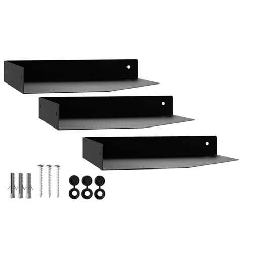 SOTECH 3er Set Design Eckregal HOVER-IX 200 x 200 x 30 mm schwarz, Wandmontage, Schweberegal inkl. Befestigungsset, modernes Wandboard für Bad Küche oder Wohnzimmer SOTECH 3er Set Design Eckregal HOVER-IX 200 x 200 x 30 mm schwarz, Wandmontage, Schweberegal inkl. Befestigungsset, modernes Wandboard für Bad Küche oder Wohnzimmer von SOTECH