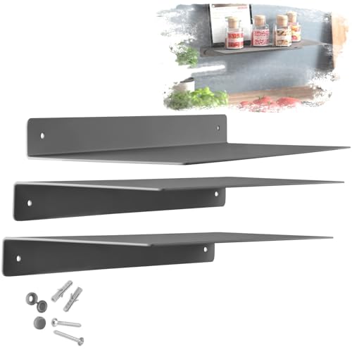 SOTECH 3er Set Design Schwebe-Regal Hover-III 350 x 130 x 30 mm anthrazit, Wandmontage, Wandregal inkl. Befestigungsset, Moderne Duschablage für Bad Küche oder Wohnzimmer SOTECH 3er Set Design Schwebe-Regal Hover-III 350 x 130 x 30 mm anthrazit, Wandmontage, Wandregal inkl. Befestigungsset, Moderne Duschablage für Bad Küche oder Wohnzimmer von SOTECH