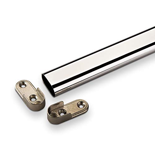 SOTECH 4 Stück Kleiderstange 1160 mm OVAL 30 x 15 mm Stahl verchromt Möbelrohr Garderobenstange inkl. 8 Stück Schrankstangenlager SOTECH 4 Stück Kleiderstange 1160 mm OVAL 30 x 15 mm Stahl verchromt Möbelrohr Garderobenstange inkl. 8 Stück Schrankstangenlager von SOTECH