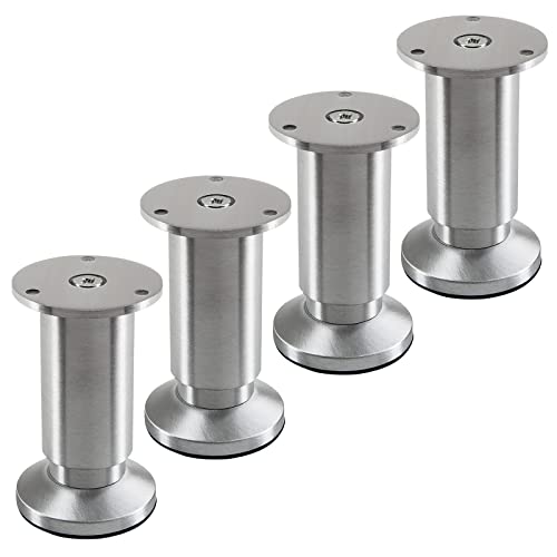 SOTECH 4 Stück Möbelfüße Terra Höhe 100 mm Alu gebürstet Tischfüße höhenverstellbar bis max. 15 mm, belastbar bis 250 kg/je Fuß SOTECH 4 Stück Möbelfüße Terra Höhe 100 mm Alu gebürstet Tischfüße höhenverstellbar bis max. 15 mm, belastbar bis 250 kg/je Fuß von SOTECH