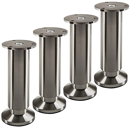 SOTECH 4 Stück Möbelfüße Terra Höhe 150 mm Edelstahloptik gebürstet Stützfüße höhenverstellbar bis max. 15 mm, belastbar bis 250 kg/je Fuß SOTECH 4 Stück Möbelfüße Terra Höhe 150 mm Edelstahloptik gebürstet Stützfüße höhenverstellbar bis max. 15 mm, belastbar bis 250 kg/je Fuß von SOTECH