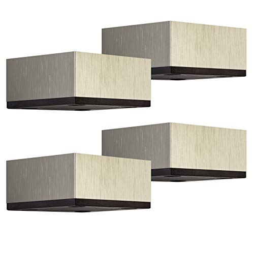 SOTECH 4er Set Möbelfüße Motel 65 x 65 mm Höhe 35 mm Edelstahloptik Schrankbeine aus Aluminum von SOTECH