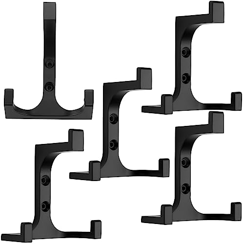 SOTECH 5 Stück Dreifachhaken QUADRO schwarz matt 81 x 70 x 50 mm Garderobenhaken aus der BlackLine Kollektion von SOTECH