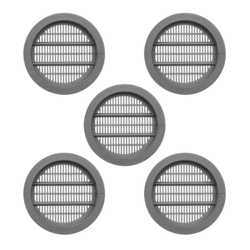 SOTECH 5 Stück Lüftungsrosette Ø49 mm aus Kunststoff Zum Einlassen Silbergrau SOTECH 5 Stück Lüftungsrosette Ø49 mm aus Kunststoff Zum Einlassen Silbergrau von SOTECH