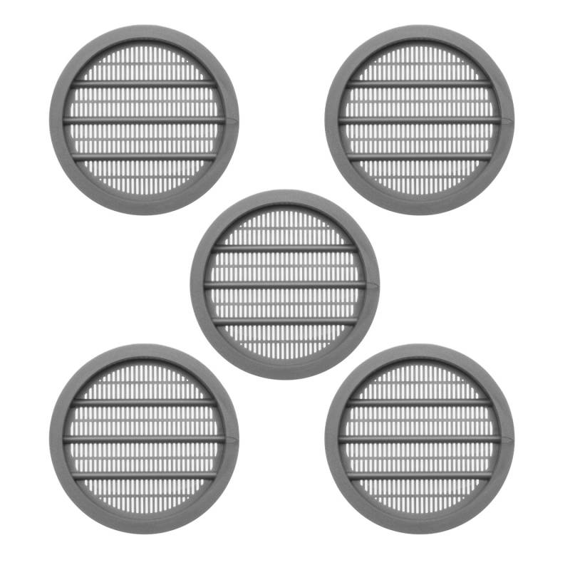 SOTECH 5 Stück Lüftungsrosette Ø65 mm aus Kunststoff Zum Einlassen Silbergrau SOTECH 5 Stück Lüftungsrosette Ø65 mm aus Kunststoff Zum Einlassen Silbergrau von SOTECH