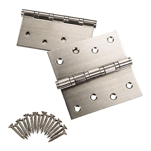 SOTECH 6 Stück Türscharnier Scharnier Aufschraubband Edelstahl SS201 kugelgelagert mit Edelstahlschrauben/Tragkraft 50 kg/Materialstärke 2,0 mm / 100 x 100 mm SOTECH 6 Stück Türscharnier Scharnier Aufschraubband Edelstahl SS201 kugelgelagert mit Edelstahlschrauben/Tragkraft 50 kg/Materialstärke 2,0 mm / 100 x 100 mm von SOTECH