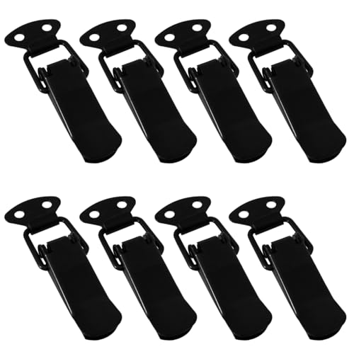 SOTECH 8 Stück Spannverschluss LATCH schwarz 78 mm Kniehebelspanner Hebelverschluss Kistenverschluss für Werkzeugkasten, Truhe, Tische, Schränke von SOTECH