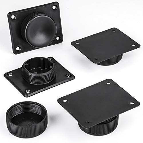 SOTECH 8er Set Möbelfuss GOLF II Ø 50 mm Gleitfuss Sofafuss Sockelfuss Möbelgleiter schwarz verstellbar von SOTECH