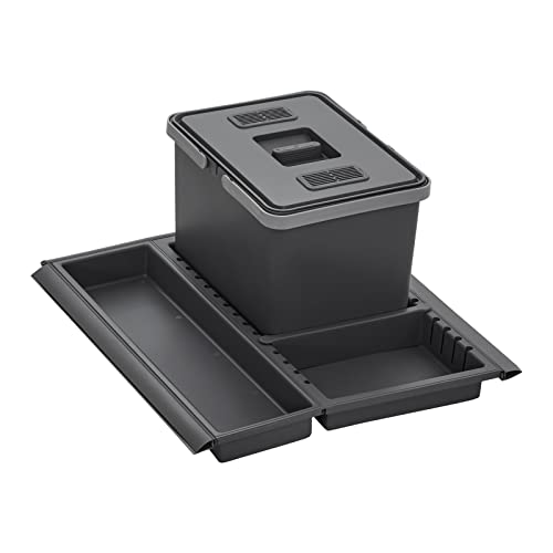 SOTECH Abfallsammler Draw 12L Mülleimer mit Deckel Abfallsystem für Auszug Korpusbreite 50 cm von SOTECH