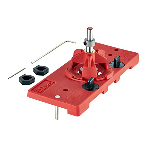 SOTECH Bohrschablone BSK-35-T45/52 für Topfbandmontage inkl. Forstnerbohrer Ø 35 mm Bohrlehre für Topfbänder mit Bohrlochabstand 45 und 52 mm von SOTECH