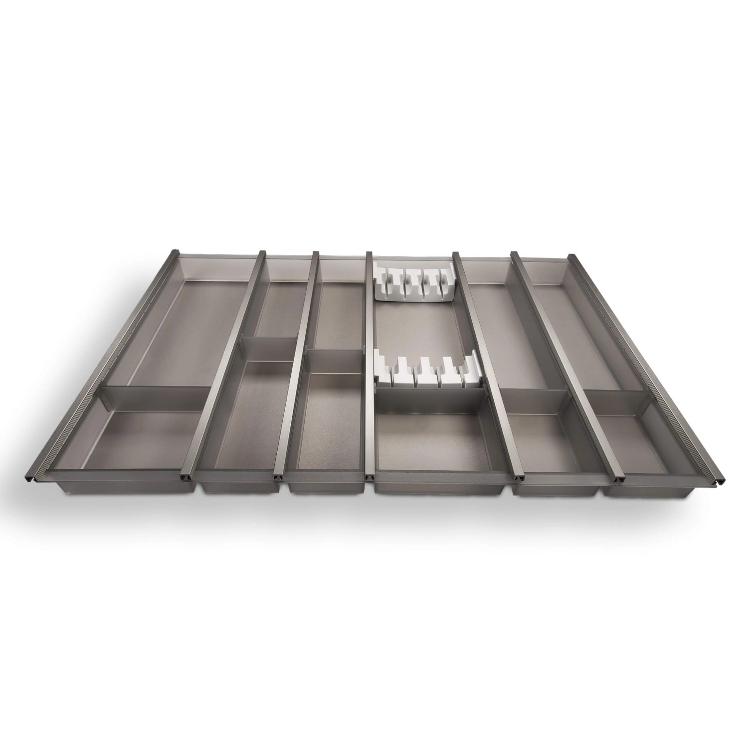 SOTECH Cuisio Besteckeinsatz 800 mm Höhe 55 mm Transluzent Graphitgrau mit Messerblock SOTECH Cuisio Besteckeinsatz 800 mm Höhe 55 mm Transluzent Graphitgrau mit Messerblock von SOTECH