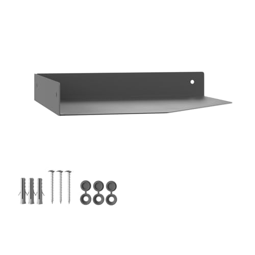 SOTECH Design Wand-Eckregal HOVER-IX 200 x 200 x 30 mm anthrazit, Wandmontage, Wandboard inkl. Befestigungsset für Bad Küche oder Wohnzimmer von SOTECH