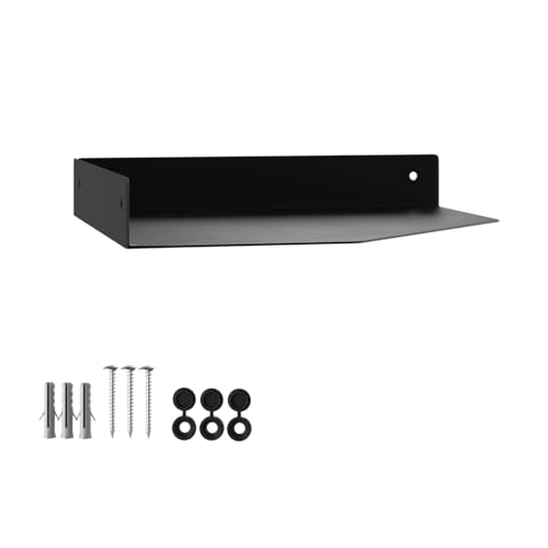 SOTECH Design Wand-Eckregal HOVER-IX 200 x 200 x 30 mm schwarz, Wandmontage, Schweberegal inkl. Befestigungsset für Bad Küche oder Wohnzimmer von SOTECH