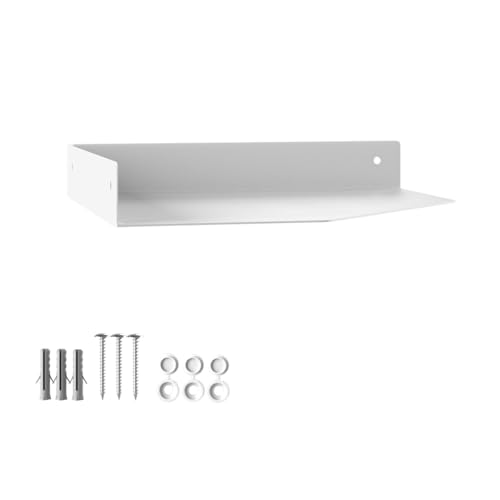 SOTECH Design Wand-Eckregal HOVER-IX 200 x 200 x 30 mm weiß, Wandmontage, Bücherregal inkl. Befestigungsset für Bad Küche oder Wohnzimmer von SOTECH