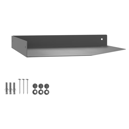 SOTECH Design Wand-Eckregal HOVER-X 250 x 250 x 30 mm anthrazit, Wandmontage, Wandboard inkl. Befestigungsset für Bad Küche oder Wohnzimmer von SOTECH