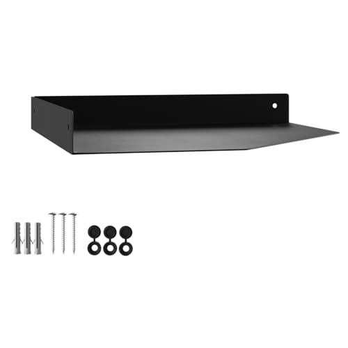SOTECH Design Wand-Eckregal HOVER-X 250 x 250 x 30 mm schwarz, Wandmontage, Schweberegal inkl. Befestigungsset für Bad Küche oder Wohnzimmer von SOTECH