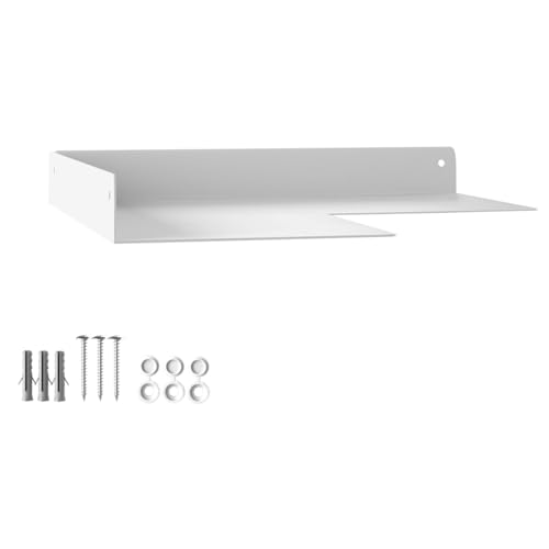 SOTECH Design Wand-Eckregal HOVER-XII 250 x 250 x 30 mm weiß, Wandmontage, Bücherregal inkl. Befestigungsset für Bad Küche oder Wohnzimmer von SOTECH