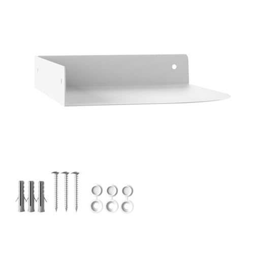 SOTECH Design Wand-Eckregal HOVER-XIII 200 x 150 x 30 mm weiß, Wandmontage, Bücherregal inkl. Befestigungsset für Bad Küche oder Wohnzimmer von SOTECH