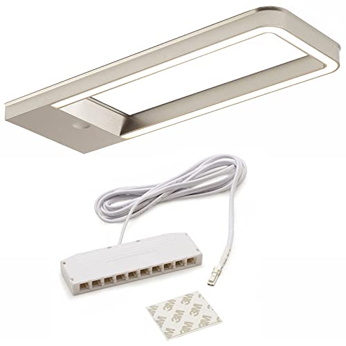 SOTECH Domus Line LED Unterbauleuchte SOTTI mit Sensor (186 x 67 mm, 12V, 5W, warmweiß 3000 K, Micro12, Edelstahloptik) von SOTECH