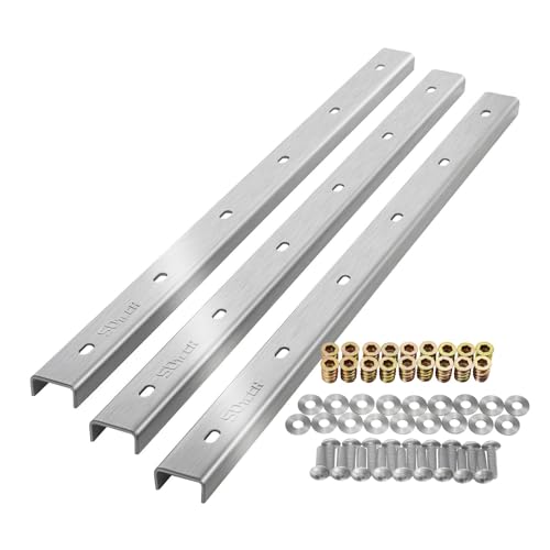 SOTECH Gratleisten 3 Stück U-Form echt Edelstahl 80 x 4 x 2 cm für Tischplatten/inkl. Befestigungsschrauben und Einschraubmuffen Verstärkungsprofil, Querstrebe, U-Profil, Aussteifungsprofil SOTECH Gratleisten 3 Stück U-Form echt Edelstahl 80 x 4 x 2 cm für Tischplatten/inkl. Befestigungsschrauben und Einschraubmuffen Verstärkungsprofil, Querstrebe, U-Profil, Aussteifungsprofil von SOTECH