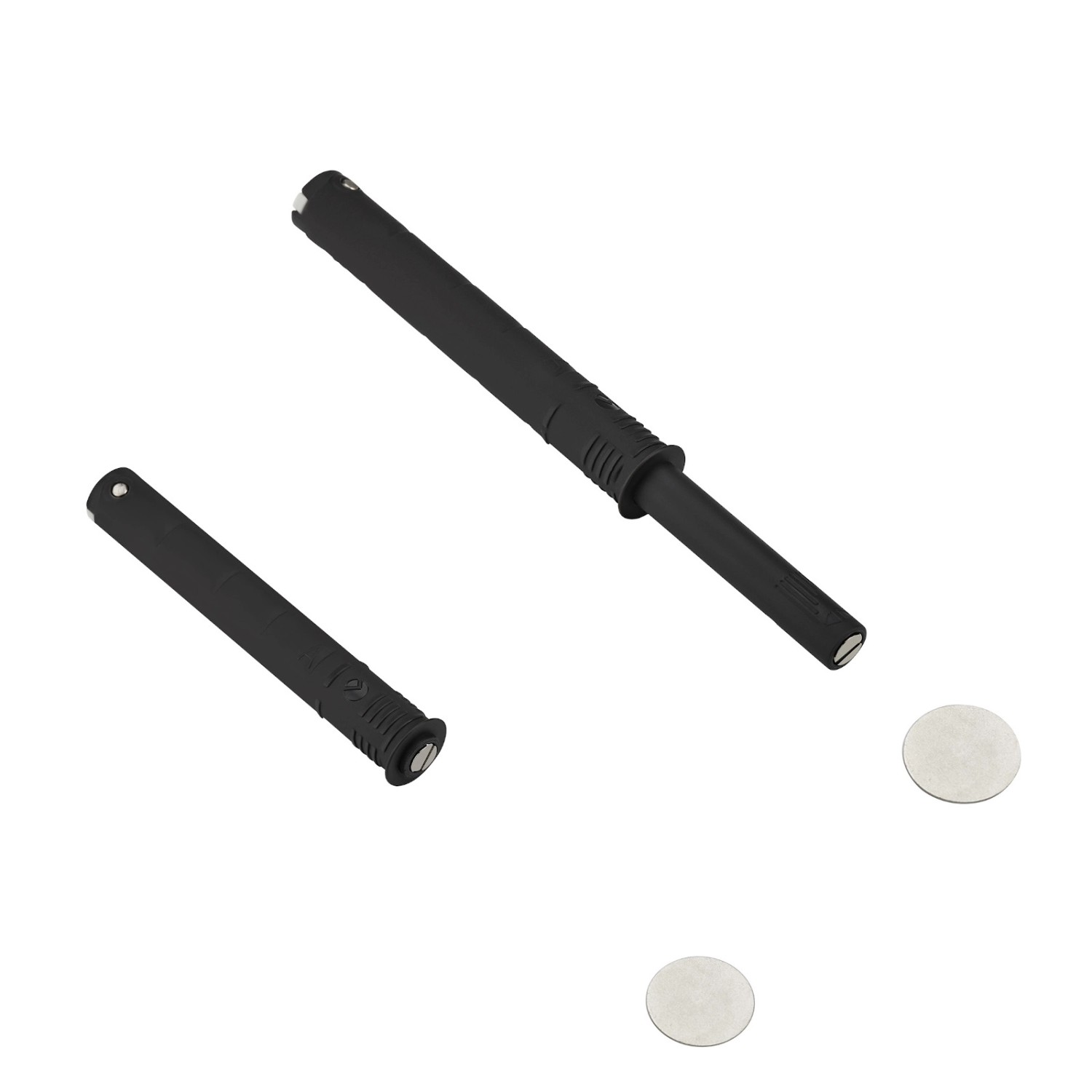 SOTECH K-Push Türdämpfer Push To Open mit Magnet und Gegenplatte Ausstoßweg 37 mm Anthrazit für Möbelscharniere Ohne Federn von SOTECH