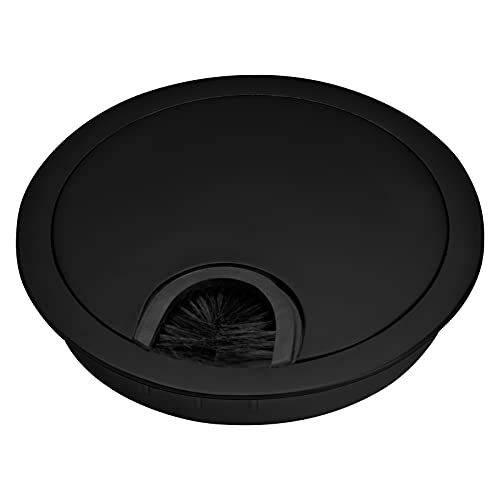 SOTECH Kabeldurchführung schwarz matt Bohrmaß Ø 80 mm Außenmaß Ø 90 mm Kabeldurchlass aus Metall mit Bürstendichtung SOTECH Kabeldurchführung schwarz matt Bohrmaß Ø 80 mm Außenmaß Ø 90 mm Kabeldurchlass aus Metall mit Bürstendichtung von SOTECH