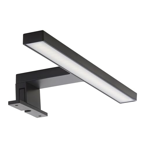 SOTECH LED Aufbauleuchte SKY 300 mm neutralweiß (4000K) 230V / 5W schwarz Spiegelleuchte Schrankleuchte Badleuchte von SOTECH