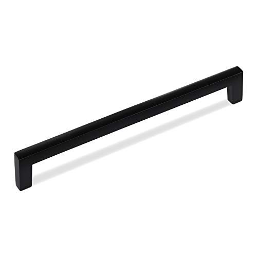 SOTECH Möbelgriff Blackline I BA 192 mm schwarz matt, Schrankgriff Länge 202 mm x Breite 10 mm x Höhe 28 mm, Relinggriff aus Aluminium von SOTECH