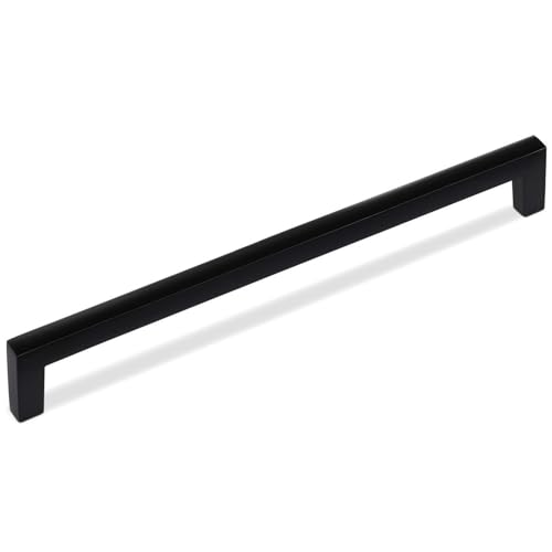 SOTECH Möbelgriff Blackline I BA 256 mm schwarz matt, Schrankgriff Länge 266 mm x Breite 10 mm x Höhe 28 mm, Relinggriff aus Aluminium von SOTECH
