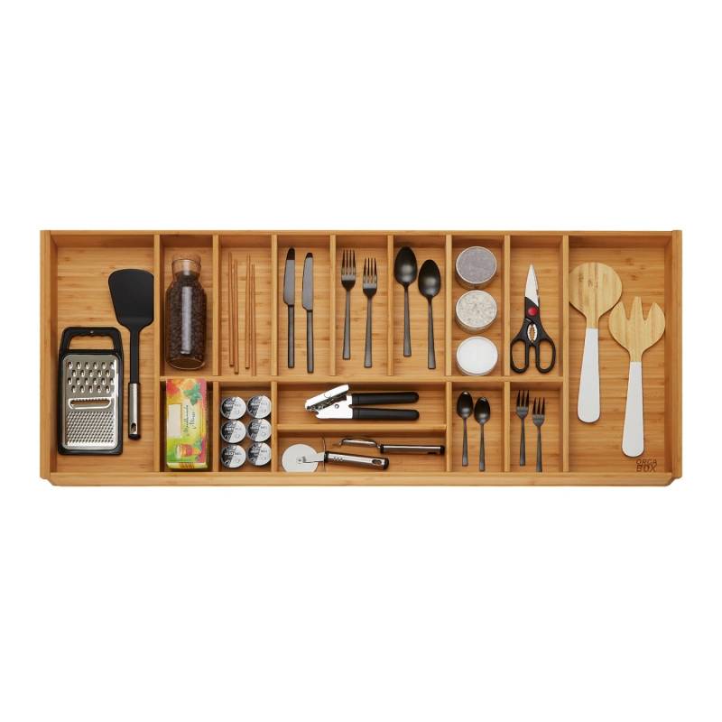 SOTECH ORGA-BOX 3 Bambus Besteckeinsatz Für 120er Schublade 473x1097x56 mm 15 Fächer Für Nobilia Küchen Ab August 2012 von SOTECH