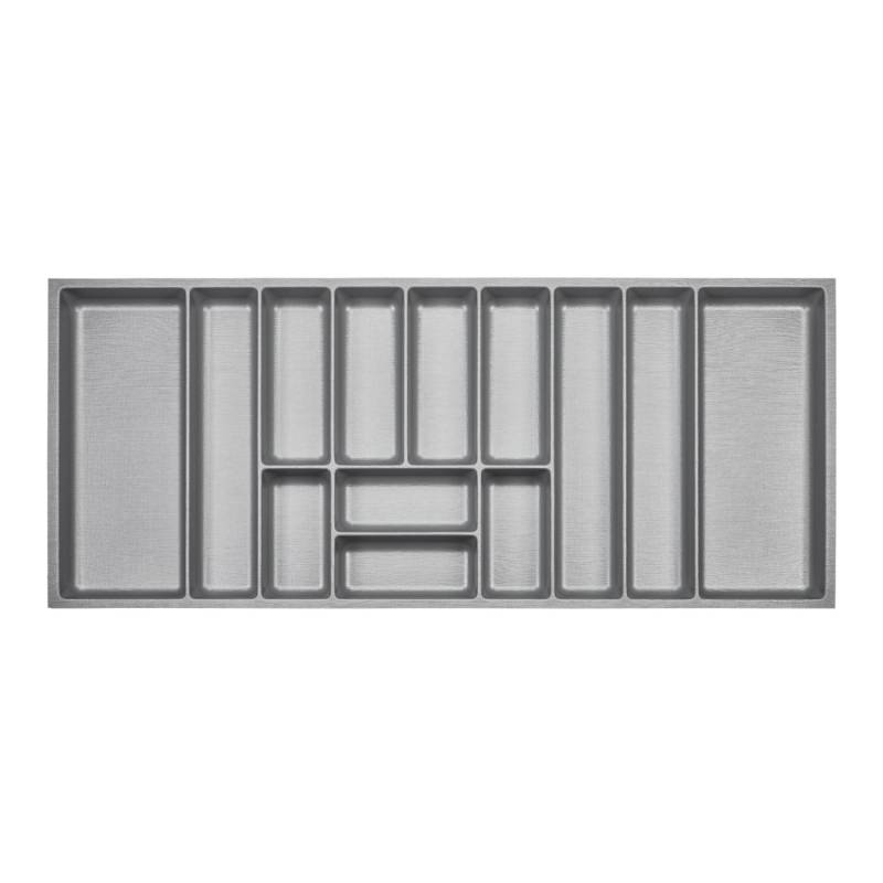 SOTECH ORGA-BOX-3 Besteckeinsätze Tiefe 473 mm Höhe 50,5 mm Silbergrau Schubladeneinsätze Breite 1091 mm von SOTECH