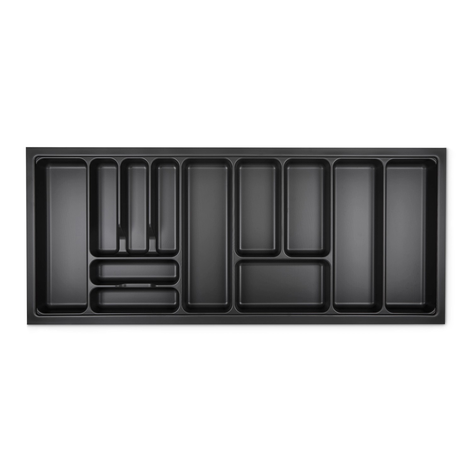 SOTECH Orga-Box VIII Besteckeinsatz 1111 x 480 x 55 mm Lavagrau mit Perlstruktur Für 120er Schränke in Häcker Küchen von SOTECH