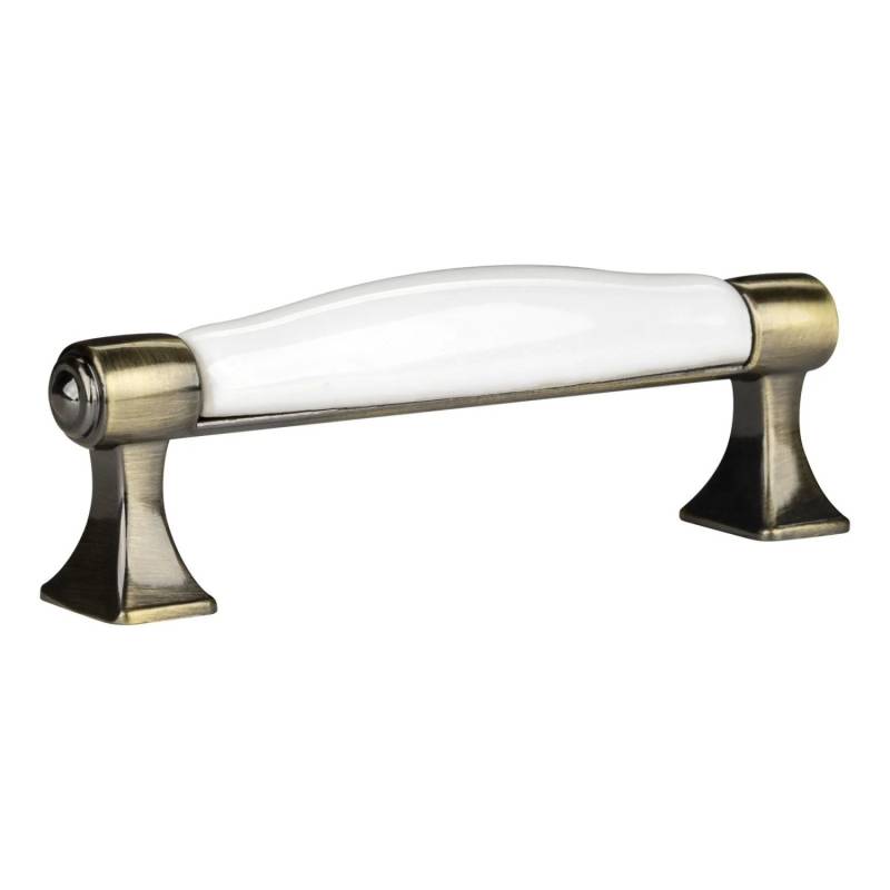 SOTECH Porzellangriff MARIE BA 96 mm Antik Messing Weiß SOTECH Porzellangriff MARIE BA 96 mm Antik Messing Weiß von SOTECH