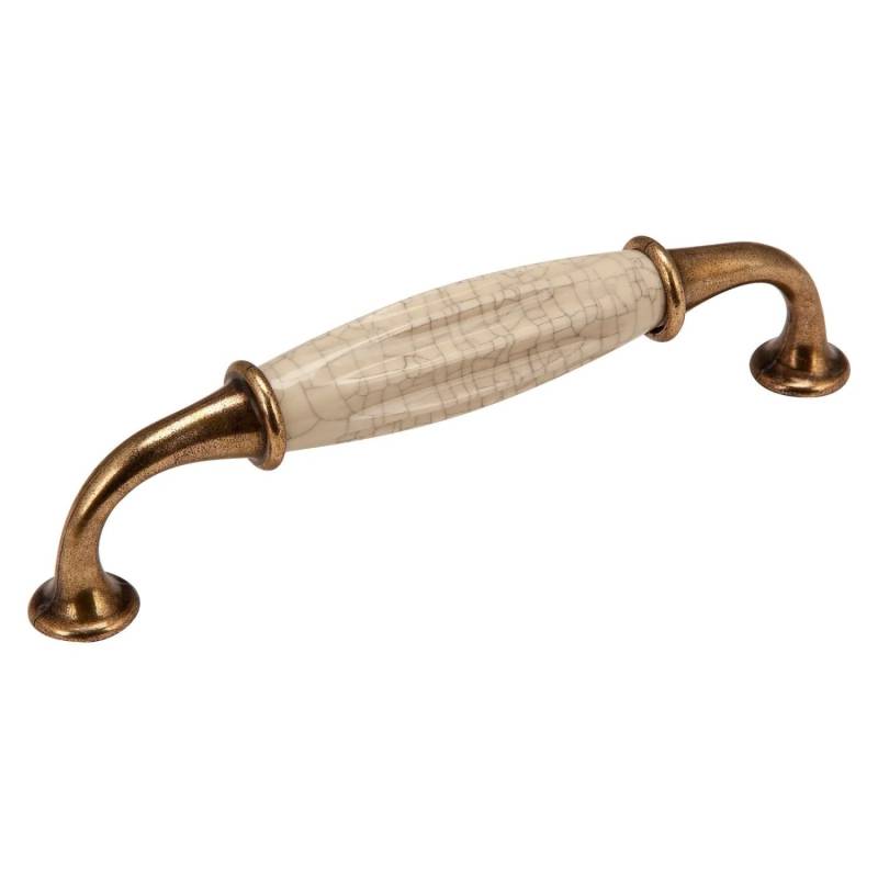 SOTECH Porzellangriff META BA 128 mm Messing Antik Krakeliert SOTECH Porzellangriff META BA 128 mm Messing Antik Krakeliert von SOTECH