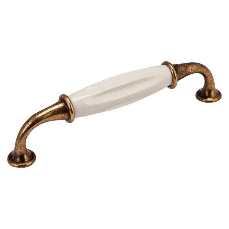 SOTECH Porzellangriff META BA 128 mm Messing Antik Weiß SOTECH Porzellangriff META BA 128 mm Messing Antik Weiß von SOTECH