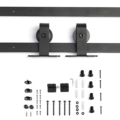 SOTECH Schiebetüren Set LOUNGE-2 2tlg. 2 m (von oben anschraubbar) schwarz Schiebetürensystem Laufrollen-Ø 70 mm von SOTECH